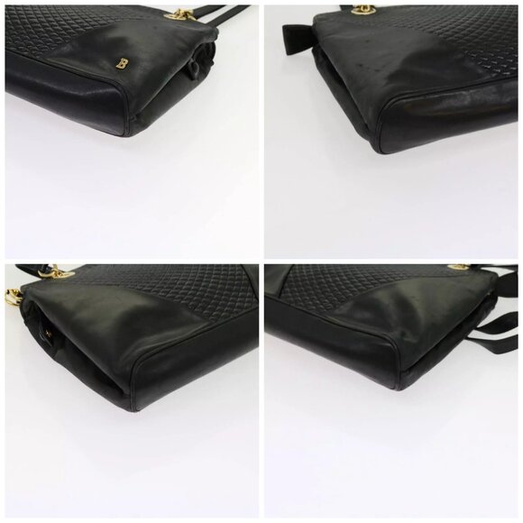 BALLY Shoulder Bag Leather Black Auth - Picture 15 of 15